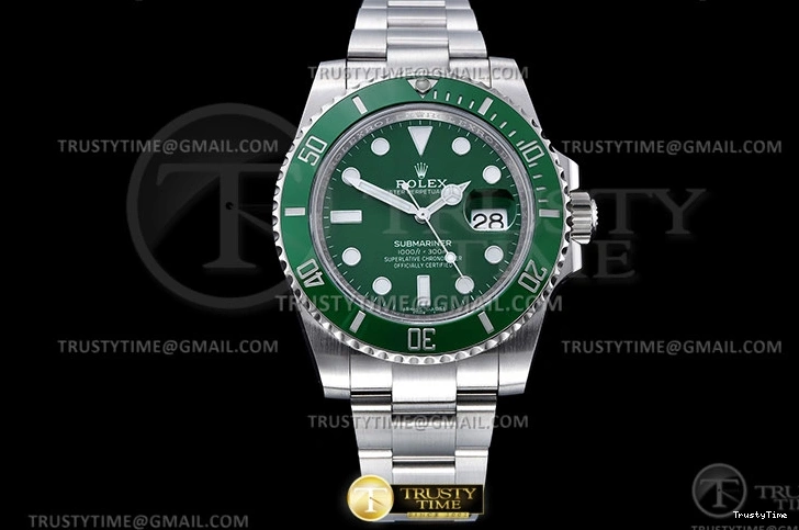 1018 ROLSUB0417B – Submariner 116610LV 904L SS SS Grn CLEAN V2 VS Stretchable 1048